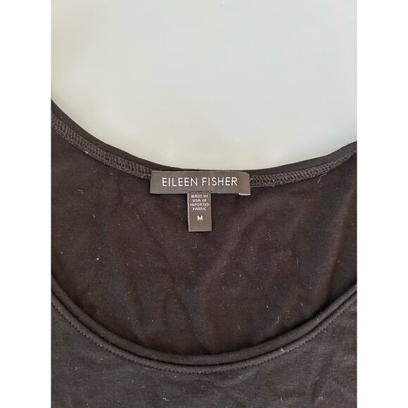 Eileen Fisher black womens t shirt dress size M - Picture 4 of 7